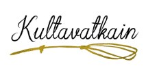 Kahvila Kultavatkain -logo. 2019